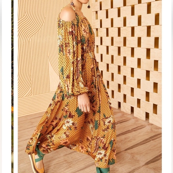 Ulla Johnson Yellow Noemi Halterneck Midi Dress - Picture 16 of 16